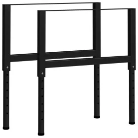 Workbench structure 2 pcs metal 85x(69-95.5)cm black by vidaXL, Table legs - Ref: Foro24-147933, Price: 67,65 €, Discount: %