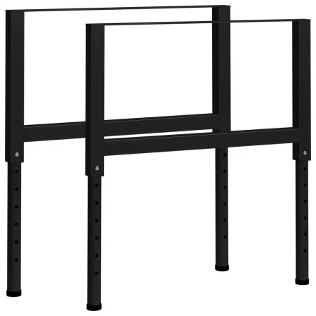 Workbench structure 2 pcs metal 85x(69-95.5)cm black by vidaXL, Table legs - Ref: Foro24-147933, Price: 67,65 €, Discount: %