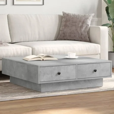 Mesa de centro madera de ingeniería gris hormigón 90x90x28 cm by , Coffee table - Ref: Foro24-848090, Price: 105,61 €, Discou...