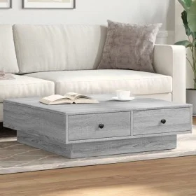 Graue Sonoma-Ingenieurholz-Couchtisch 90x90x28 cm von , Couchtisch - Ref: Foro24-848092, Preis: 113,38 €, Rabatt: %