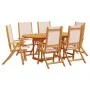 Juego comedor de jardín 7 pzas madera maciza acacia y textileno de , Conjuntos de jardín - Ref: Foro24-3279281, Precio: 679,7...