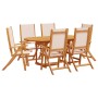 Juego comedor de jardín 7 pzas madera maciza acacia y textileno by , Garden sets - Ref: Foro24-3279281, Price: 693,46 €, Disc...
