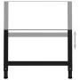 Workbench structure 2 pcs metal 85x(69-95.5)cm black by vidaXL, Table legs - Ref: Foro24-147933, Price: 67,65 €, Discount: %