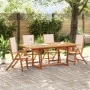 Juego comedor de jardín 5 pzas madera maciza acacia y textileno de , Conjuntos de jardín - Ref: Foro24-3279274, Precio: 585,6...