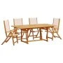 Juego comedor de jardín 5 pzas madera maciza acacia y textileno de , Conjuntos de jardín - Ref: Foro24-3279274, Precio: 585,6...