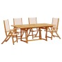 Juego comedor de jardín 5 pzas madera maciza acacia y textileno von , Gartensets - Ref: Foro24-3279274, Preis: 645,09 €, Raba...
