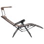 Tumbona plegable de textilene taupe