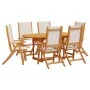 Juego comedor de jardín 7 pzas madera maciza acacia y textileno by , Garden sets - Ref: Foro24-3279295, Price: 674,12 €, Disc...