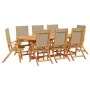 Juego comedor de jardín 9 pzas madera maciza acacia y textileno von , Gartensets - Ref: Foro24-3279319, Preis: 1,00 €, Rabatt: %