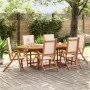 Juego comedor de jardín 7 pzas madera maciza acacia y textileno de , Conjuntos de jardín - Ref: Foro24-3279276, Precio: 776,6...