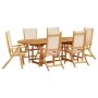 Juego comedor de jardín 7 pzas madera maciza acacia y textileno de , Conjuntos de jardín - Ref: Foro24-3279276, Precio: 776,6...