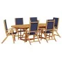 Juego comedor de jardín 7 pzas madera maciza acacia y textileno de , Conjuntos de jardín - Ref: Foro24-3279304, Precio: 768,9...
