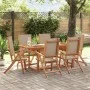 Juego comedor de jardín 7 pzas madera maciza acacia y textileno by , Garden sets - Ref: Foro24-3279325, Price: 692,65 €, Disc...