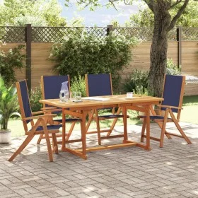 Juego comedor de jardín 5 pzas madera maciza acacia y textileno by , Garden sets - Ref: Foro24-3279310, Price: 493,51 €, Disc...