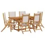 Garten-Esszimmer-Set, 7-teilig, Massivholz Akazie und Textilene von , Gartensets - Ref: Foro24-3279297, Preis: 636,84 €, Raba...