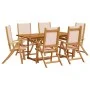 Juego comedor de jardín 7 pzas madera maciza acacia y textileno de , Conjuntos de jardín - Ref: Foro24-3279283, Precio: 642,0...
