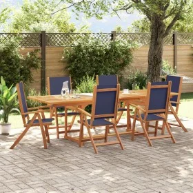 Garten-Esszimmer-Set, 7-teilig, Massivholz Akazie und Textilene von , Gartensets - Ref: Foro24-3279306, Preis: 774,22 €, Raba...
