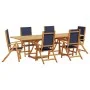 Juego comedor de jardín 7 pzas madera maciza acacia y textileno de , Conjuntos de jardín - Ref: Foro24-3279306, Precio: 774,1...