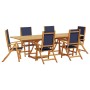 Juego comedor de jardín 7 pzas madera maciza acacia y textileno by , Garden sets - Ref: Foro24-3279306, Price: 794,41 €, Disc...