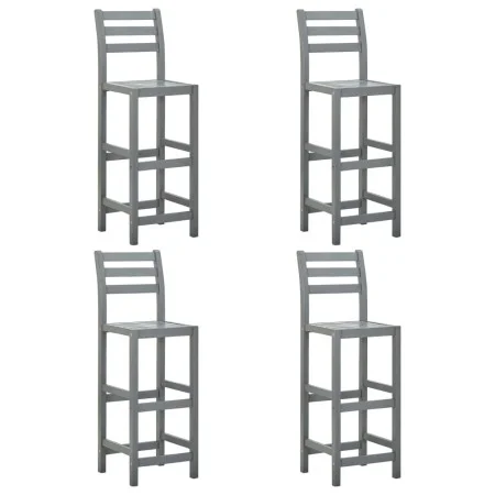 Küchenhocker 4 Einheiten aus massivem grauem Akazienholz von vidaXL, Küchenhocker - Ref: Foro24-312418, Preis: 271,56 €, Raba...