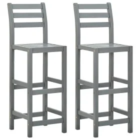 Kitchen stools, 2 units, solid acacia wood, gray. by vidaXL, Kitchen stools - Ref: Foro24-312417, Price: 142,02 €, Discount: %
