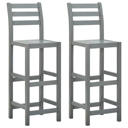Küchenhocker 2 Einheiten massives Akazienholz grau von vidaXL, Küchenhocker - Ref: Foro24-312417, Preis: 142,02 €, Rabatt: %