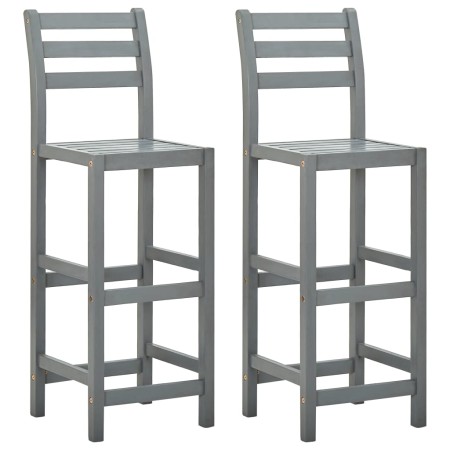 Küchenhocker 2 Einheiten massives Akazienholz grau von vidaXL, Küchenhocker - Ref: Foro24-312417, Preis: 144,81 €, Rabatt: %