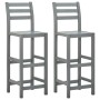 Küchenhocker 2 Einheiten massives Akazienholz grau von vidaXL, Küchenhocker - Ref: Foro24-312417, Preis: 144,81 €, Rabatt: %