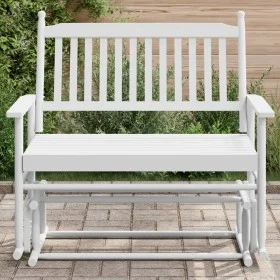 Banco deslizante madera maciza de álamo blanco 118x70x104,5 cm by , Rocking chairs - Ref: Foro24-4008868, Price: 157,58 €, Di...