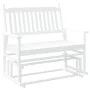 Banco deslizante madera maciza de álamo blanco 118x70x104,5 cm by , Rocking chairs - Ref: Foro24-4008868, Price: 157,58 €, Di...