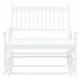 Banco deslizante madera maciza de álamo blanco 118x70x104,5 cm by , Rocking chairs - Ref: Foro24-4008868, Price: 157,58 €, Di...