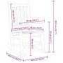 Schaukelstuhl für Kinder aus massiver weißer Pappelholz von , Schaukelstühle - Ref: Foro24-4008877, Preis: 76,34 €, Rabatt: %