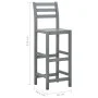 Küchenhocker 2 Einheiten massives Akazienholz grau von vidaXL, Küchenhocker - Ref: Foro24-312417, Preis: 142,02 €, Rabatt: %