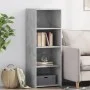 Aparador alto madera de ingeniería gris hormigón 45x41x124 cm de , Aparadores - Ref: Foro24-846393, Precio: 65,23 €, Descuent...
