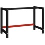 Black and red metal workbench structure, 120x57x79 cm. by vidaXL, Table legs - Ref: Foro24-147928, Price: 68,44 €, Discount: %