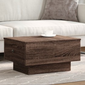 Mitteltisch aus braunem Eichenfurnierholz 60x45x31 cm von , Couchtisch - Ref: Foro24-848086, Preis: 71,33 €, Rabatt: %