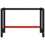 Black and red metal workbench structure, 120x57x79 cm. by vidaXL, Table legs - Ref: Foro24-147928, Price: 68,44 €, Discount: %
