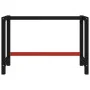 Black and red metal workbench structure, 120x57x79 cm. by vidaXL, Table legs - Ref: Foro24-147928, Price: 67,59 €, Discount: %