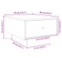 Mesa de centro madera de ingeniería marrón roble 60x45x31 cm by , Coffee table - Ref: Foro24-848086, Price: 71,33 €, Discount: %