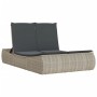 Tumbona doble con cojines ratán sintético gris claro by , Loungers - Ref: Foro24-368095, Price: 282,85 €, Discount: %