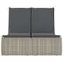Tumbona doble con cojines ratán sintético gris claro by , Loungers - Ref: Foro24-368095, Price: 298,47 €, Discount: %
