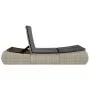 Tumbona doble con cojines ratán sintético gris claro by , Loungers - Ref: Foro24-368095, Price: 298,47 €, Discount: %