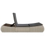 Tumbona doble con cojines ratán sintético gris claro by , Loungers - Ref: Foro24-368095, Price: 282,85 €, Discount: %