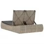 Tumbona doble con cojines ratán sintético gris claro by , Loungers - Ref: Foro24-368095, Price: 298,47 €, Discount: %