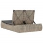 Tumbona doble con cojines ratán sintético gris claro by , Loungers - Ref: Foro24-368095, Price: 282,85 €, Discount: %