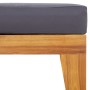 Modular footrest and dark gray cushion solid acacia wood by vidaXL, Modular outdoor sofas - Ref: Foro24-312153, Price: 98,30 ...