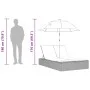 Doppelliege mit Kissen und Sonnenschirm aus schwarzem synthetischem Rattan von , Liegen - Ref: Foro24-368081, Preis: 273,67 €...