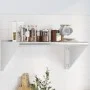 Estante de pared de acero inoxidable plateado 75x45x31 cm by , Shelves and shelves - Ref: Foro24-30274, Price: 56,68 €, Disco...