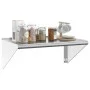 Edelstahl-Wandregal in Silber 75x45x31 cm von , Regale und Regale - Ref: Foro24-30274, Preis: 56,68 €, Rabatt: %