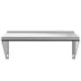 Edelstahl-Wandregal in Silber 75x45x31 cm von , Regale und Regale - Ref: Foro24-30274, Preis: 56,68 €, Rabatt: %